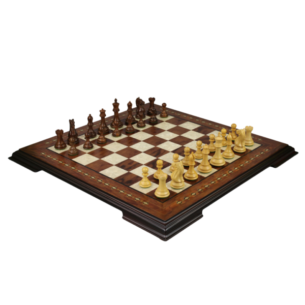 Rosewood Chess Set 20 Inch with Helena Chess Board and Weighted Sheesham Fierce Knight Staunton Chess Pieces 3.75 Inch - Image 2