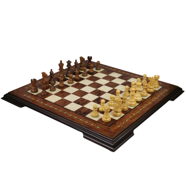 Rosewood Chess Set 20 Inch with Helena Chess Board and Weighted Sheesham Atlantic Classic Staunton Chess Pieces 3.75 Inch - Image 2