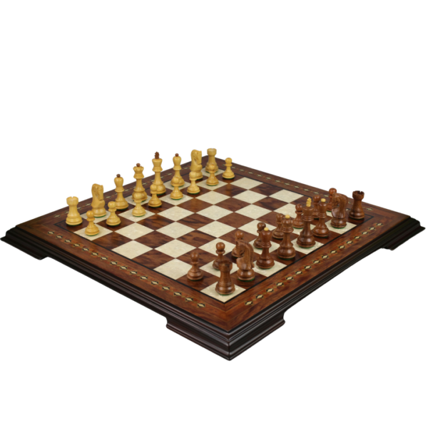 Rosewood Chess Set 20 Inch with Helena Chess Board and Weighted Sheesham Zagreb Staunton Chess Pieces 3.75 Inch - Image 2