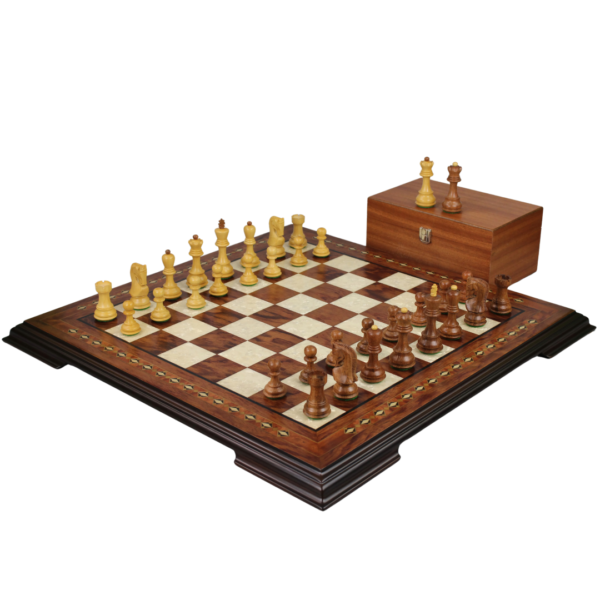 Rosewood Chess Set 20 Inch with Helena Chess Board and Weighted Sheesham Zagreb Staunton Chess Pieces 3.75 Inch