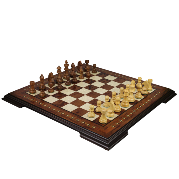 Rosewood Chess Set 20 Inch with Helena Chess Board and Weighted Sheesham German Staunton Chess Pieces 3.75 Inch - Image 2