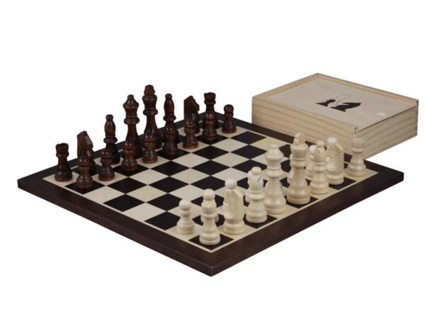 Wenge Chess Set With Chess Pieces And Chess Box 14 Inch