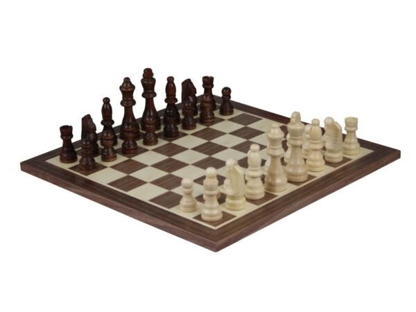 Walnut Chess Set With Chess Pieces And Chess Bag 14 Inch - Image 2