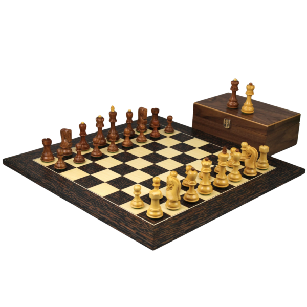 Tiger Ebony Chess Set 20 Inch with Weighted Sheesham Zagreb Staunton Chess 3.75 Inch