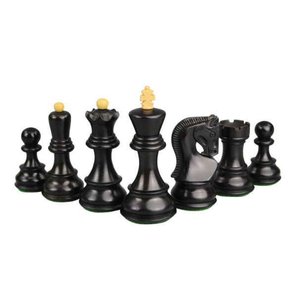 Walnut Chess Set 20 Inch with Weighted Ebonised Zagreb Staunton Chess Pieces 3.75 Inch - Image 7