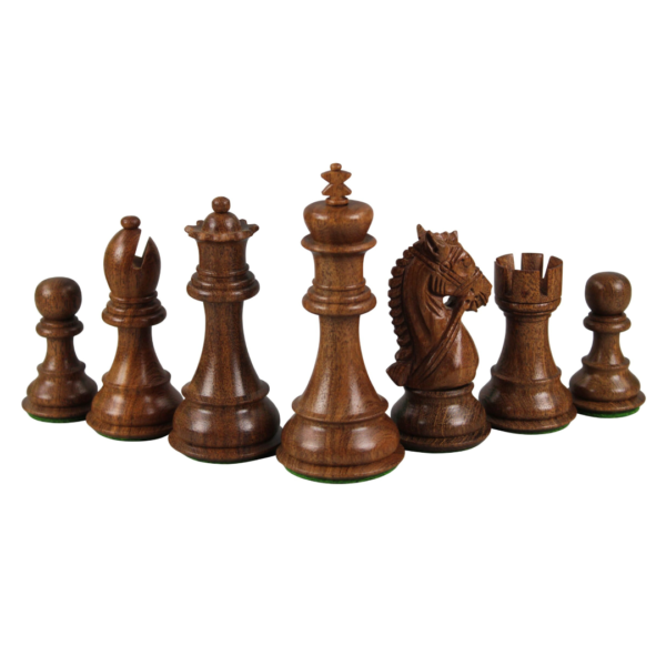 Walnut Chess Set 20 Inch With Helena Mother Of Pearl Flat Board and Weighted Sheesham King Bridal Staunton Chess Pieces 3.75 Inch - Image 7