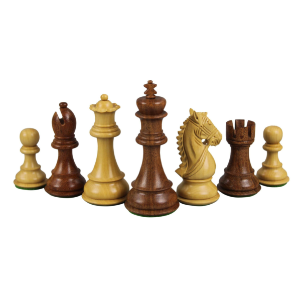 Walnut Chess Set 20 Inch With Helena Mother Of Pearl Flat Board and Weighted Sheesham King Bridal Staunton Chess Pieces 3.75 Inch - Image 5