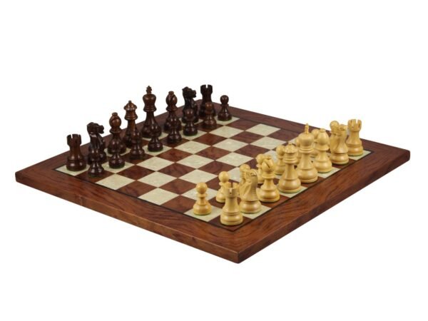 Rosewood Chess Set 20 Inch With Helena Mother of Pearl Flat Chess Board and Weighted Sheesham Executive Staunton Chess Pieces 3.75 Inch - Image 2