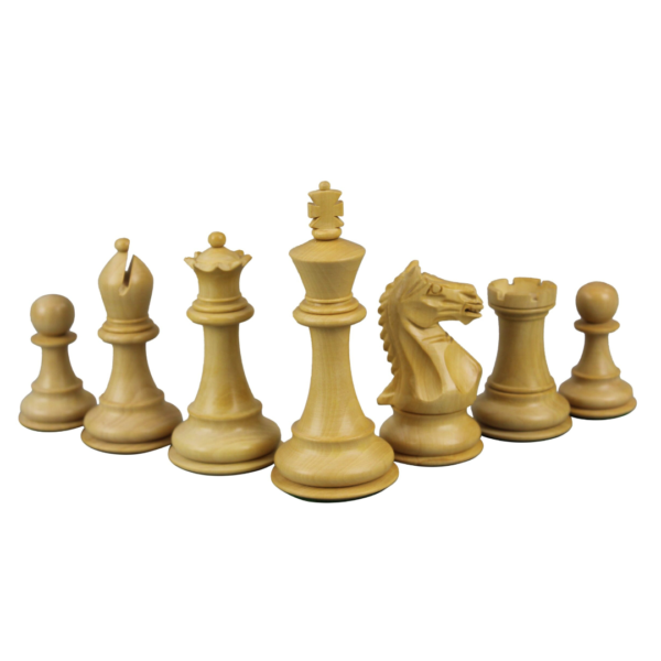 Walnut Chess Set 21 Inch with Weighted Ebonised Staunton Fierce Knight (Queens Gambit) Pieces 3.75 Inch - Image 6