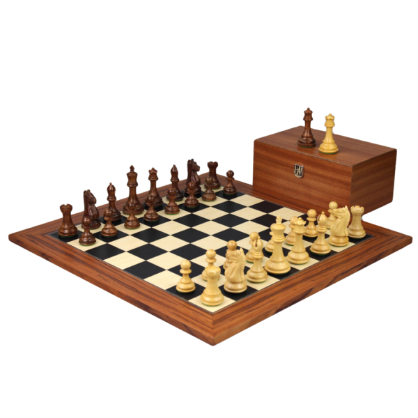 Palisander Chess Set 20 Inch with Weighted Sheesham Staunton Fierce Knight(Queens Gambit) Chess Pieces 3.75 Inch