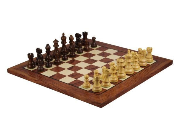 Rosewood Chess Set 20 Inch With Helena Flat Chess Board and Weighted Sheesham Executive Staunton Chess Pieces 3.75 Inch - Image 2