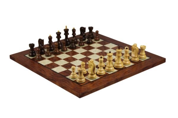 Rosewood Chess Set 20 Inch With Helena Mother of Pearl Flat Chess Board and Weighted Sheesham Zagreb Staunton Chess Pieces 3.75 Inch - Image 2
