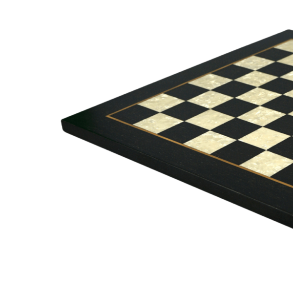 Ebony Chess Set 20 Inch With Helena Mother of Pearl Flat Chess Board and Weighted Ebonised Atlantic Classic Staunton Chess Pieces 3.75 Inch - Image 5