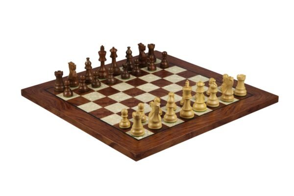 Rosewood Chess Set 20 Inch With Helena Mother of Pearl Flat Chess Board and Weighted Sheesham Atlantic Classic Staunton Chess Pieces 3.75 Inch - Image 2