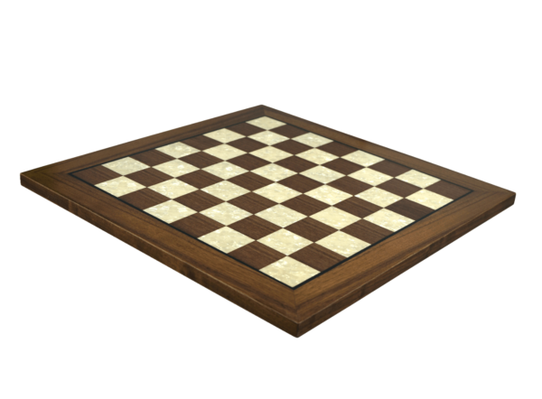 Walnut Chess Set 20 Inch With Helena Mother of Pearl Flat Chess Board and Weighted Sheesham Reykjavik Staunton Chess Pieces 3.75 Inch - Image 3