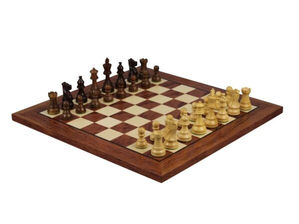 Rosewood Chess Set 20 Inch With Helena Flat Chess Board and Weighted Sheesham Atlantic Classic Staunton Chess Pieces 3.75 Inch - Image 2