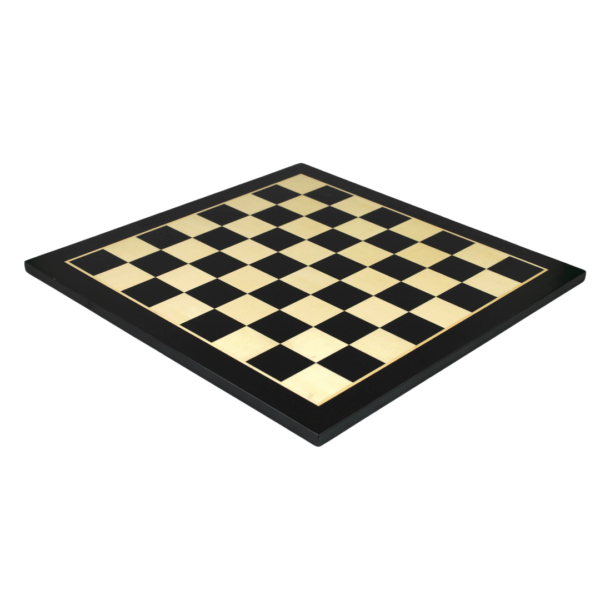 Ebony Chess Set 16 Inch With Flat Chess Board And Weighted Ebonised French Staunton Pieces 3 Inch - Image 2