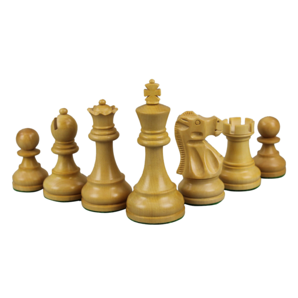 Macassar Chess Set 20 Inch with Weighted Ebonised Staunton Reykjavik Chess Pieces 3.75 Inch - Image 6