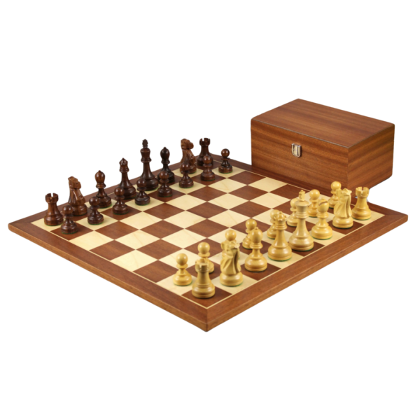 Mahogany Chess Set 20 Inch With Weighted Sheesham Staunton Reykjavik Chess Pieces 3.75 Inch