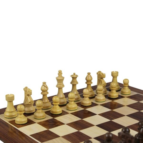 Sheesham Chess Set With Sheesham Chess Board 16 Inch and French Lardy Staunton Chess Pieces 3 Inch - Image 3