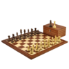 Mahogany Chess Set 21 Inch with Weighted Sheesham Staunton French Knight Chess Pieces 3.75 Inch