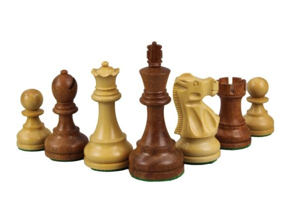 Walnut Chess Set 20 Inch with Helena Flat Chess Board and Weighted Sheesham Reykjavik Staunton Chess Pieces 3.75 Inch - Image 6