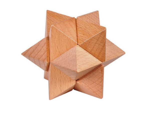 Octagonal Sphere Kongming Lock Solid Wood Brain Teaser Puzzle