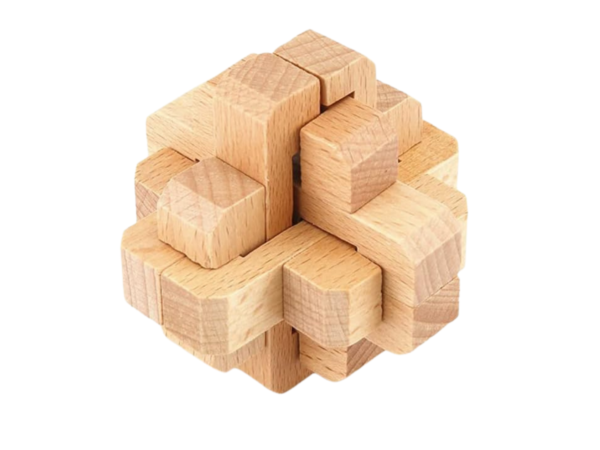 Look Back Kongming Lock Solid Wood Brain Teaser Puzzle