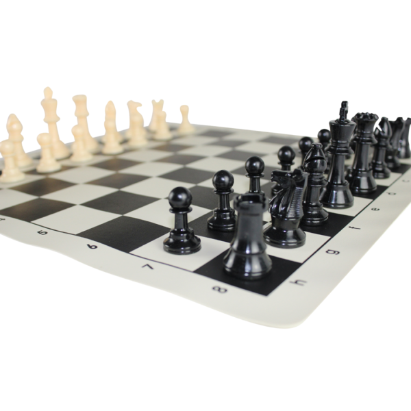 Black Club Roll Up Chess Set 14 Inch - Image 3