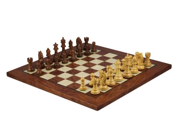 Rosewood Chess Set 20 Inch With Helena Mother of Pearl Flat Board And Weighted Sheesham King Bridal Staunton Chess Pieces 3.75 Inch - Image 2