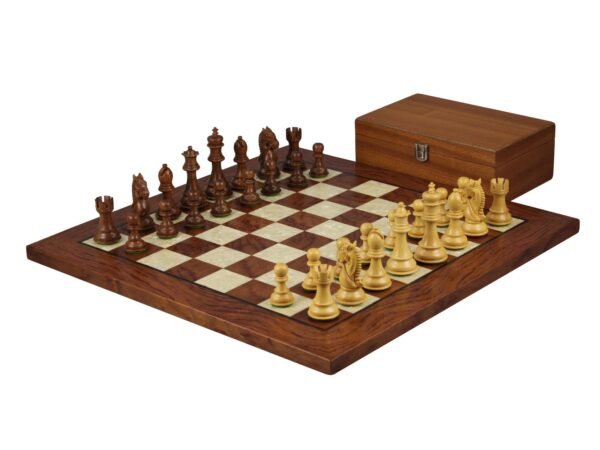 Rosewood Chess Set 20 Inch With Helena Mother of Pearl Flat Board And Weighted Sheesham King Bridal Staunton Chess Pieces 3.75 Inch
