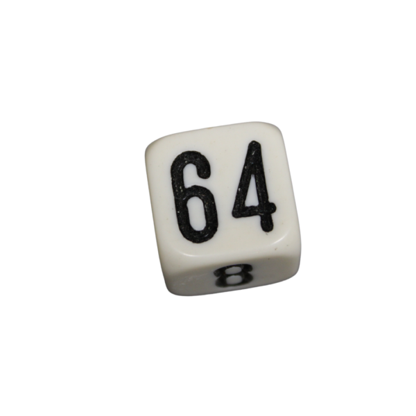 Large White 22 mm Backgammon Doubling Cube Replacement Dice - Image 2