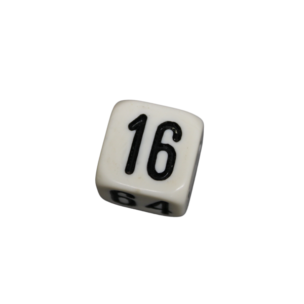 Large White 22 mm Backgammon Doubling Cube Replacement Dice