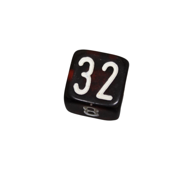 Large Deep Maroon 22 mm Backgammon Doubling Cube Replacement Dice - Image 2