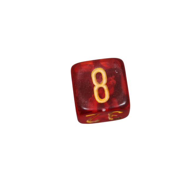 Large Crimson Red 22 mm Backgammon Doubling Cube Replacement Dice
