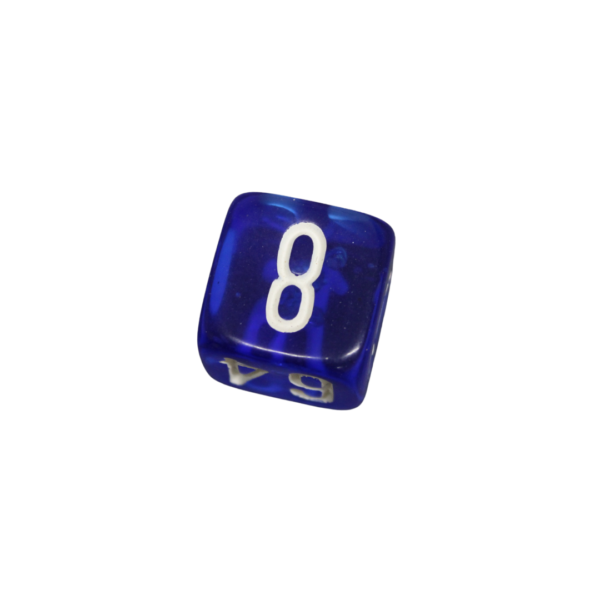 Large Ice Blue 22 mm Backgammon Doubling Cube Replacement Dice