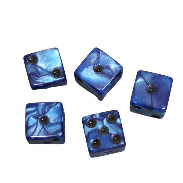 Night Blue 16 mm D6 Dice Roll Playing Dices with Black Dots