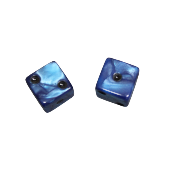 Night Blue 16 mm D6 Dice Roll Playing Dices with Black Dots - Image 2