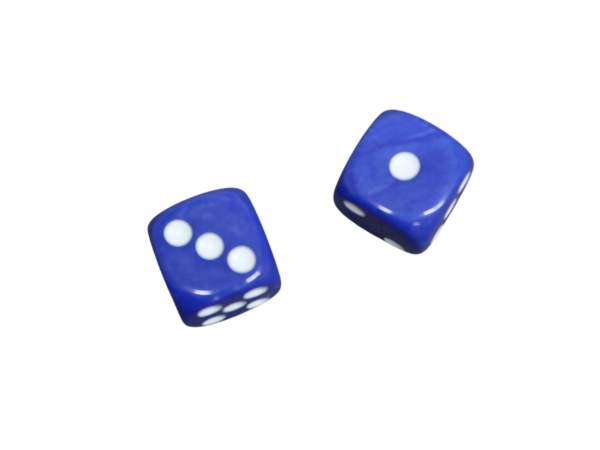 Royal Blue Rounded Marble Effect 16 mm D6 Dice Roll Playing Dices with White Dots - Image 2