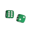 Opaque Green 12 mm D6 Roll Playing Game Dices with White Dots - Image 2